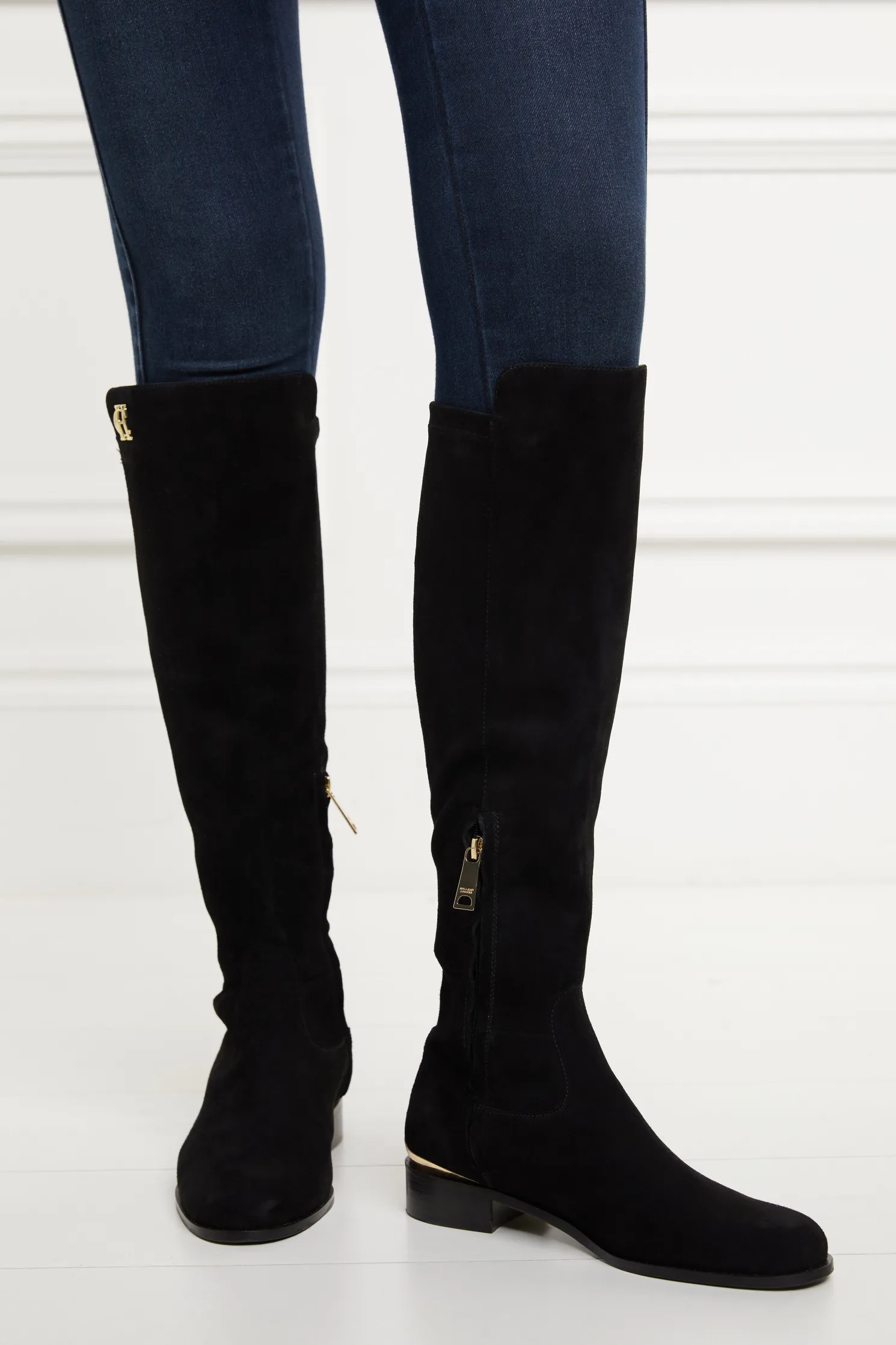Albany Knee Boot (Black Suede)