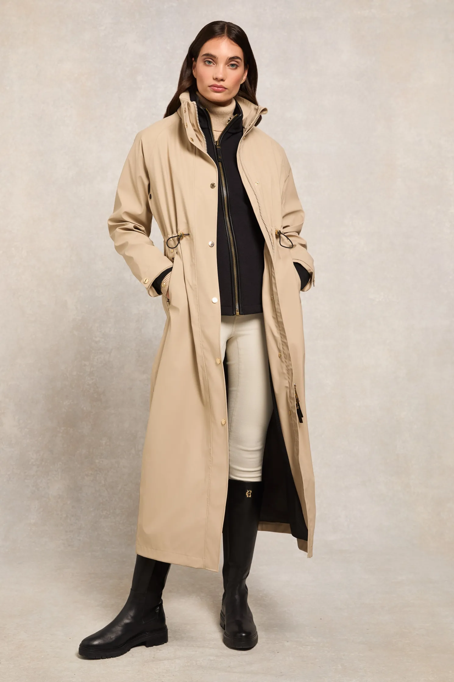 Chartwell Longline Rain Parka (Stone)