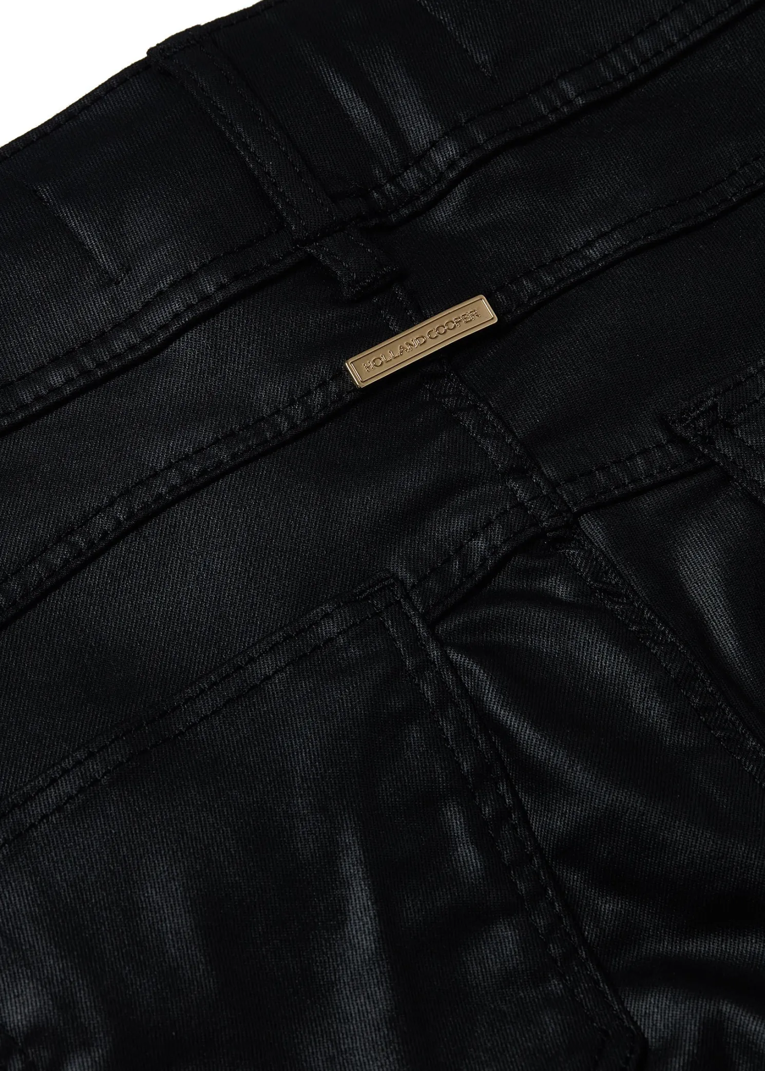 Coated Biker Jean (Black)