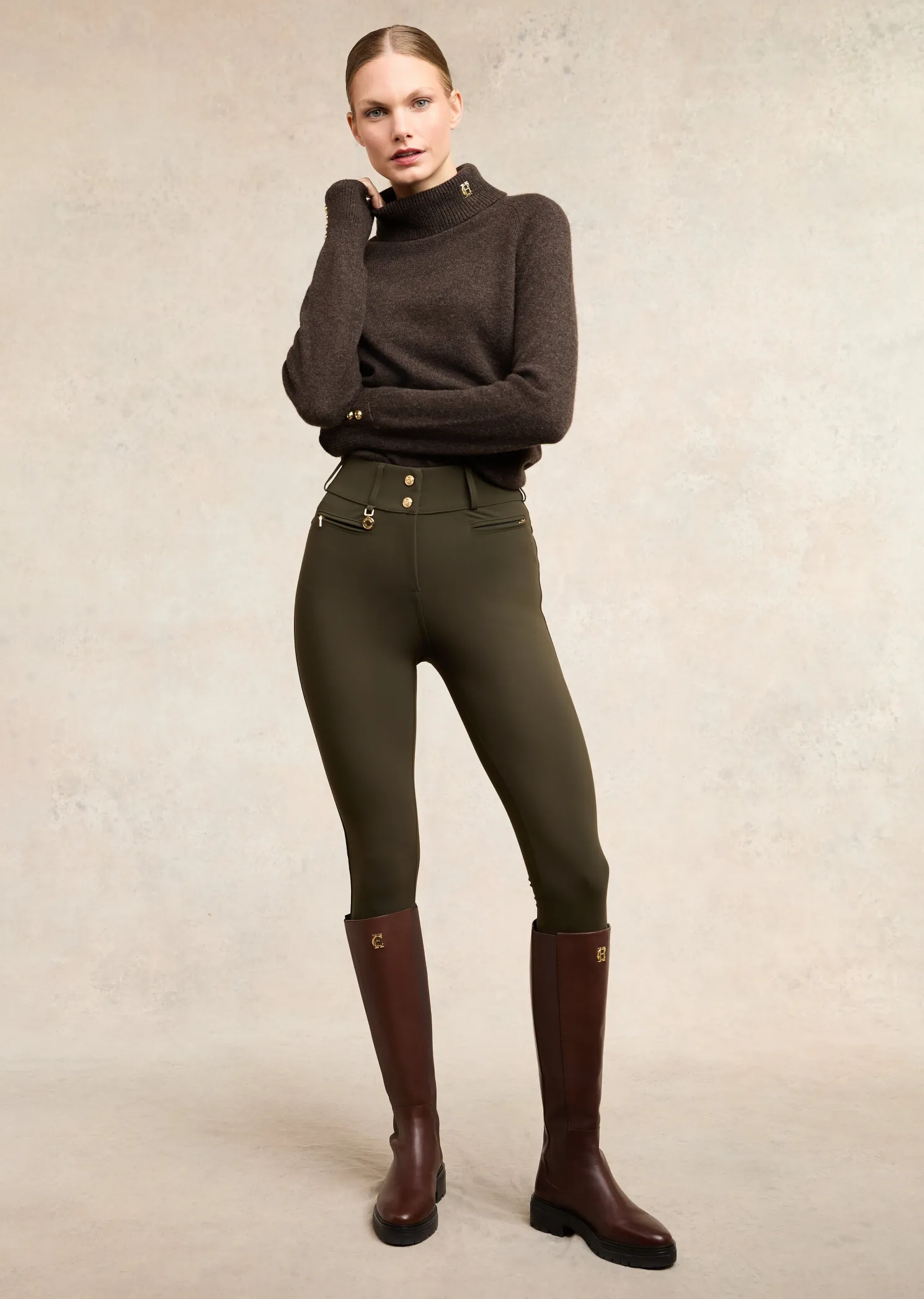 Contour Trouser (Dark Olive)