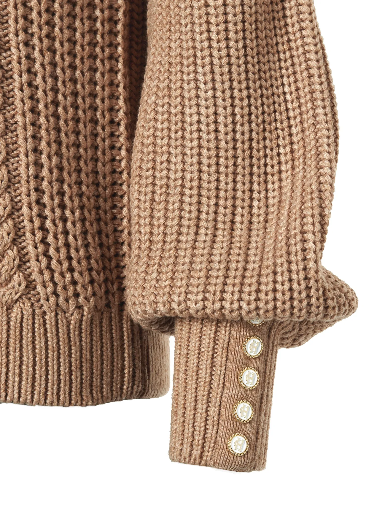 Corded Roll Neck Knit (Camel)