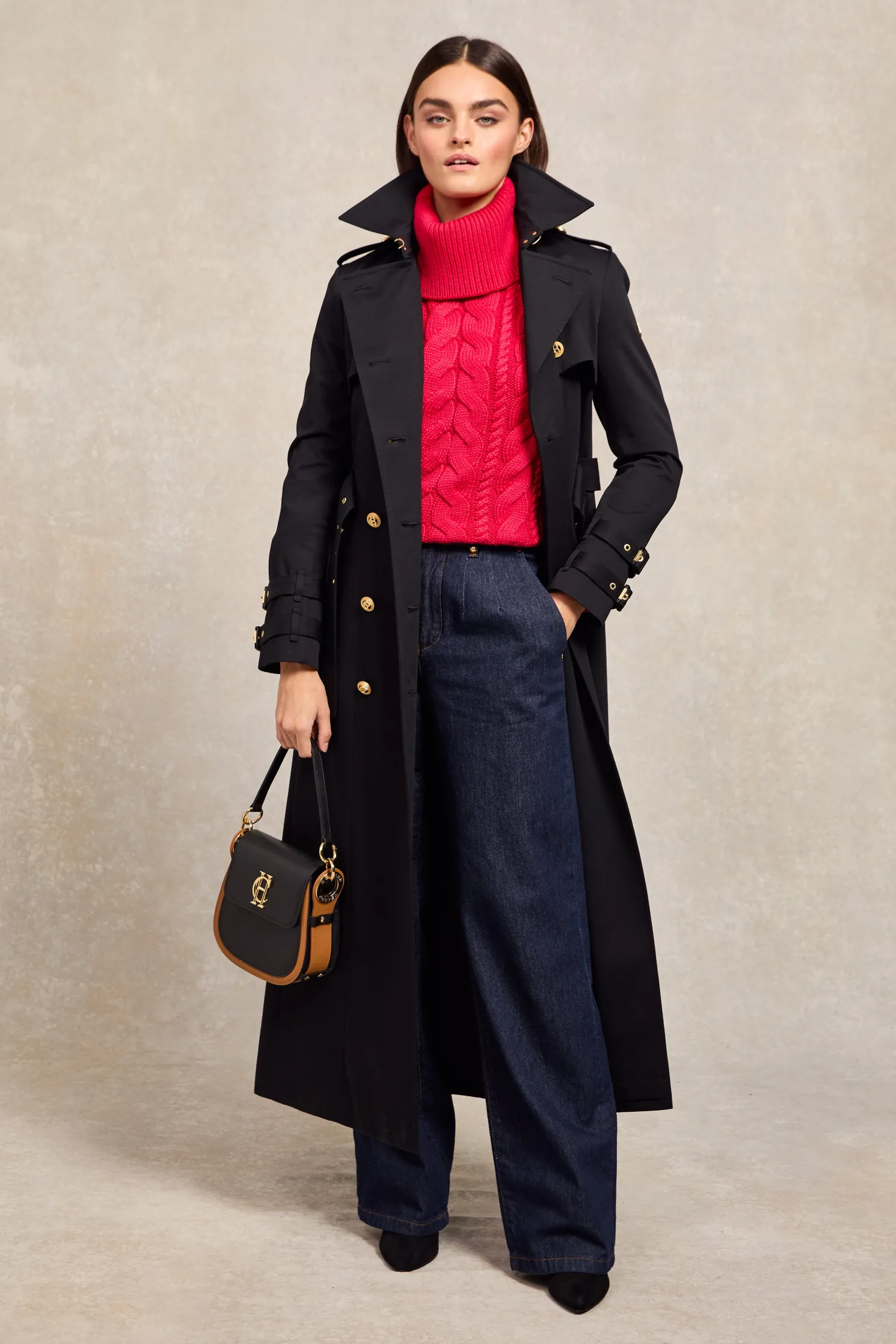Corded Roll Neck Knit (Raspberry)
