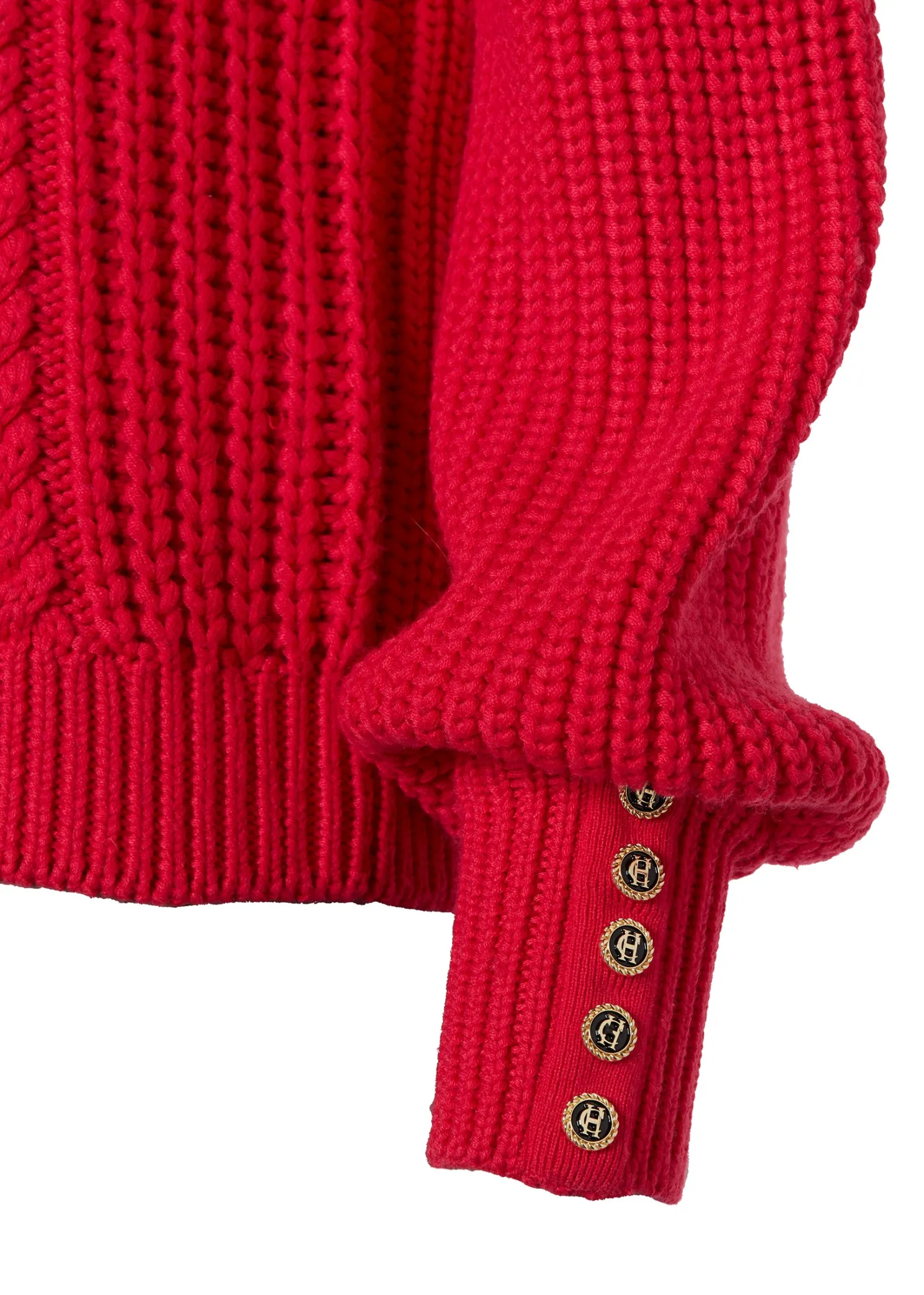 Corded Roll Neck Knit (Raspberry)