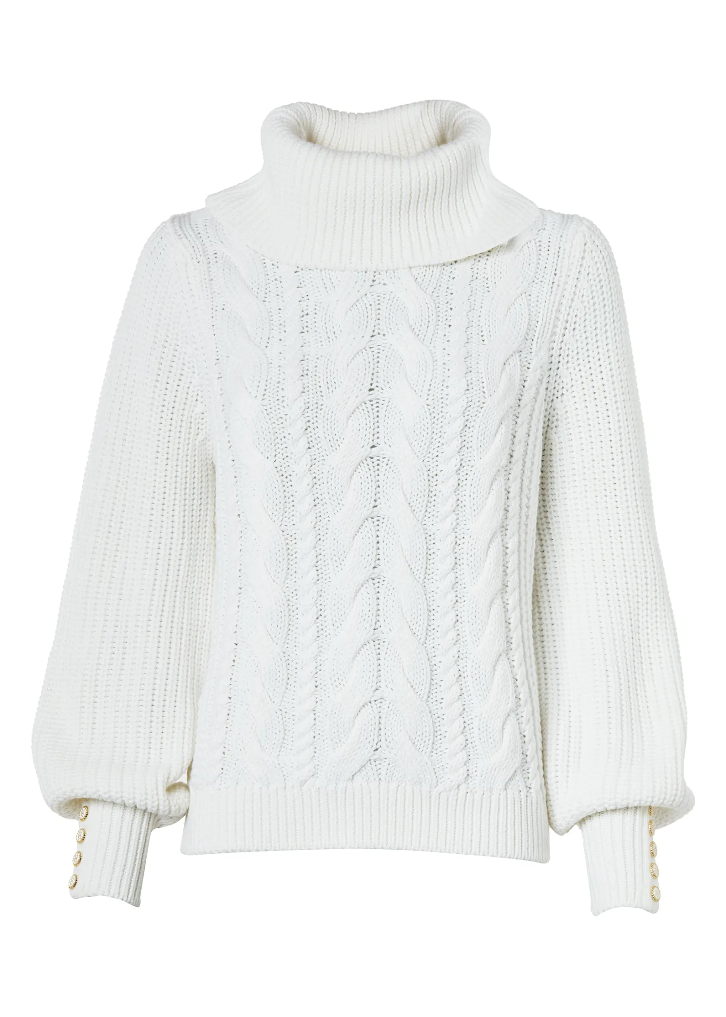 Corded Roll Neck Knit (Natural)