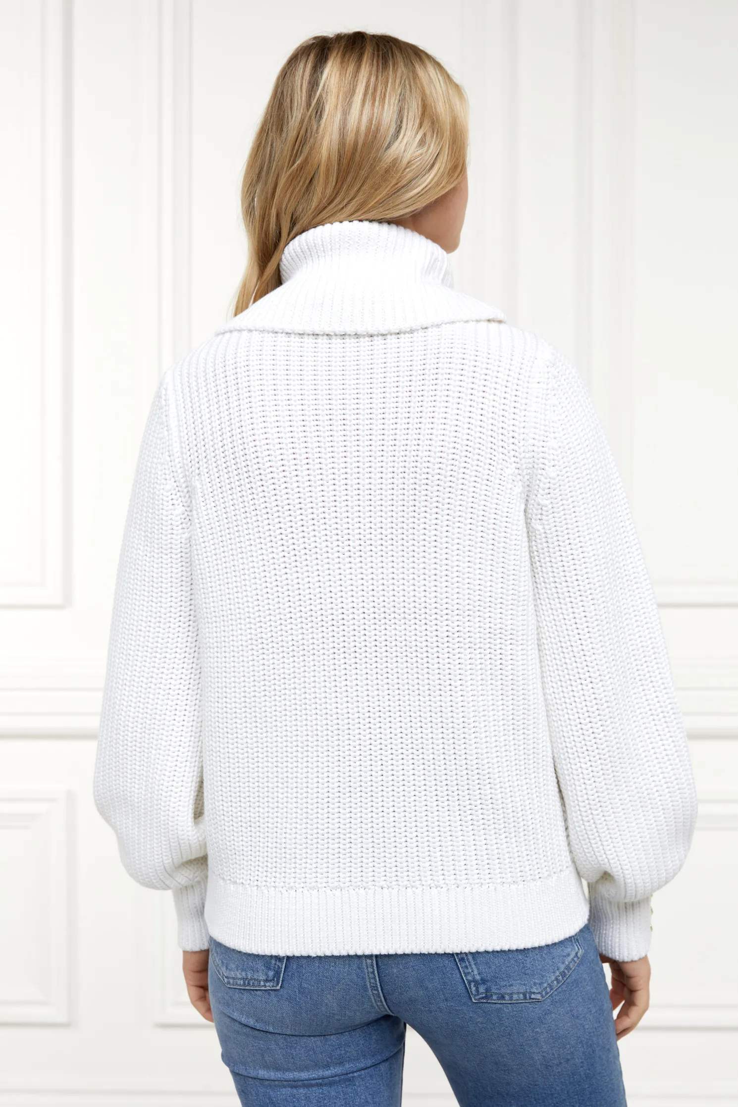 Corded Roll Neck Knit (Natural)