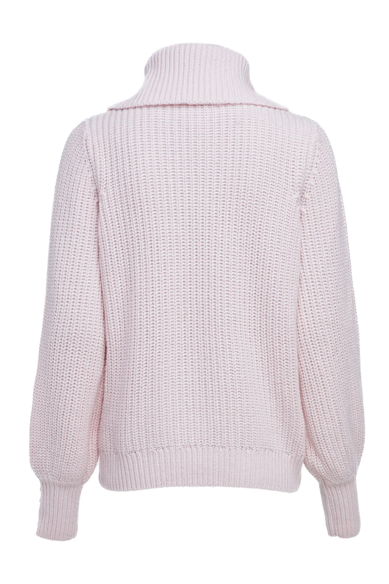 Corded Roll Neck Knit (Ice Pink)