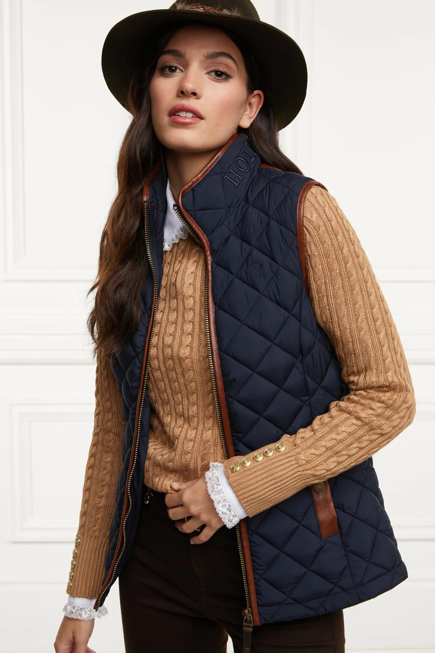 Country Quilted Gilet (Ink Navy)
