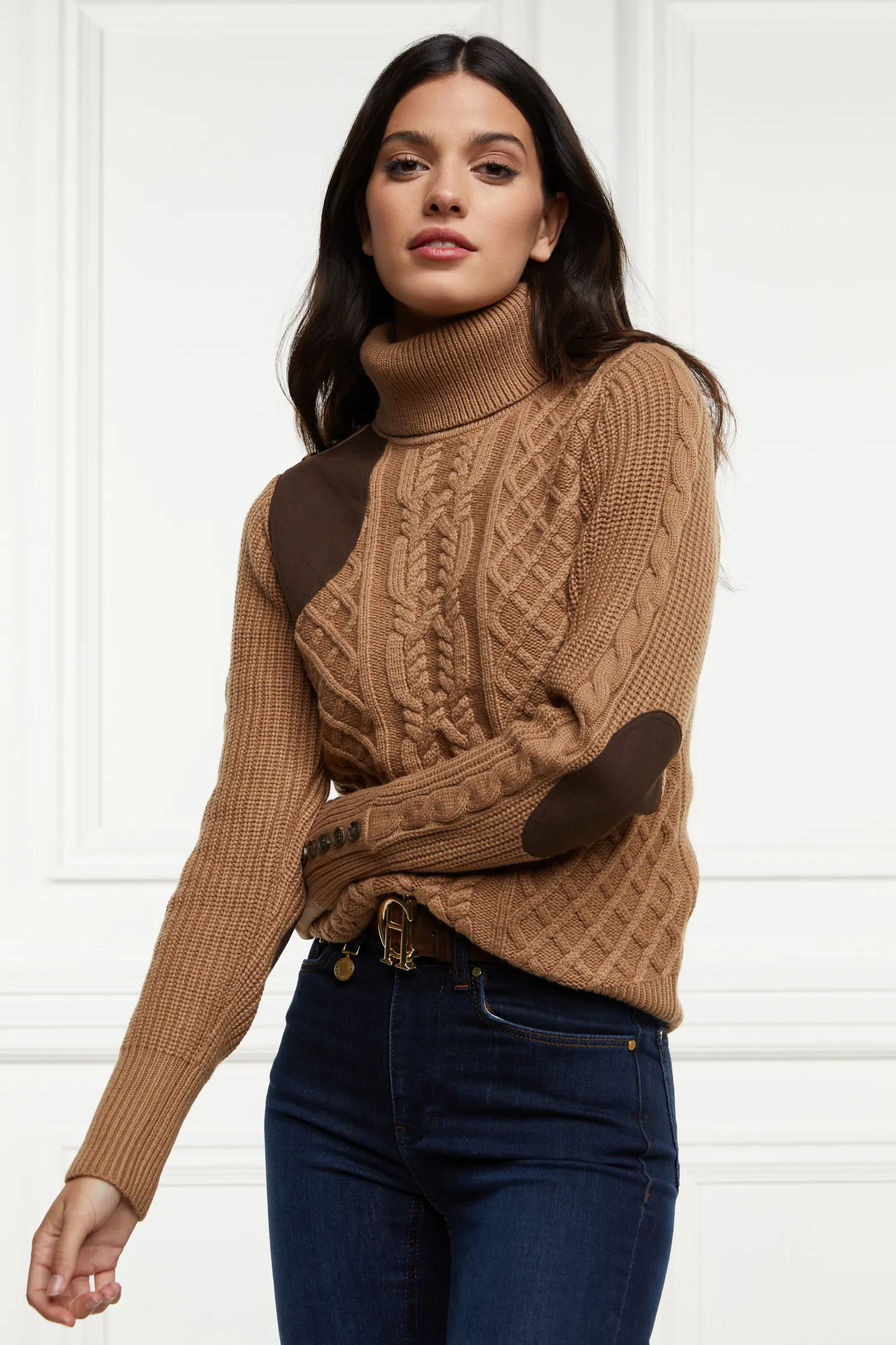 Country Roll Neck Knit (Caramel)