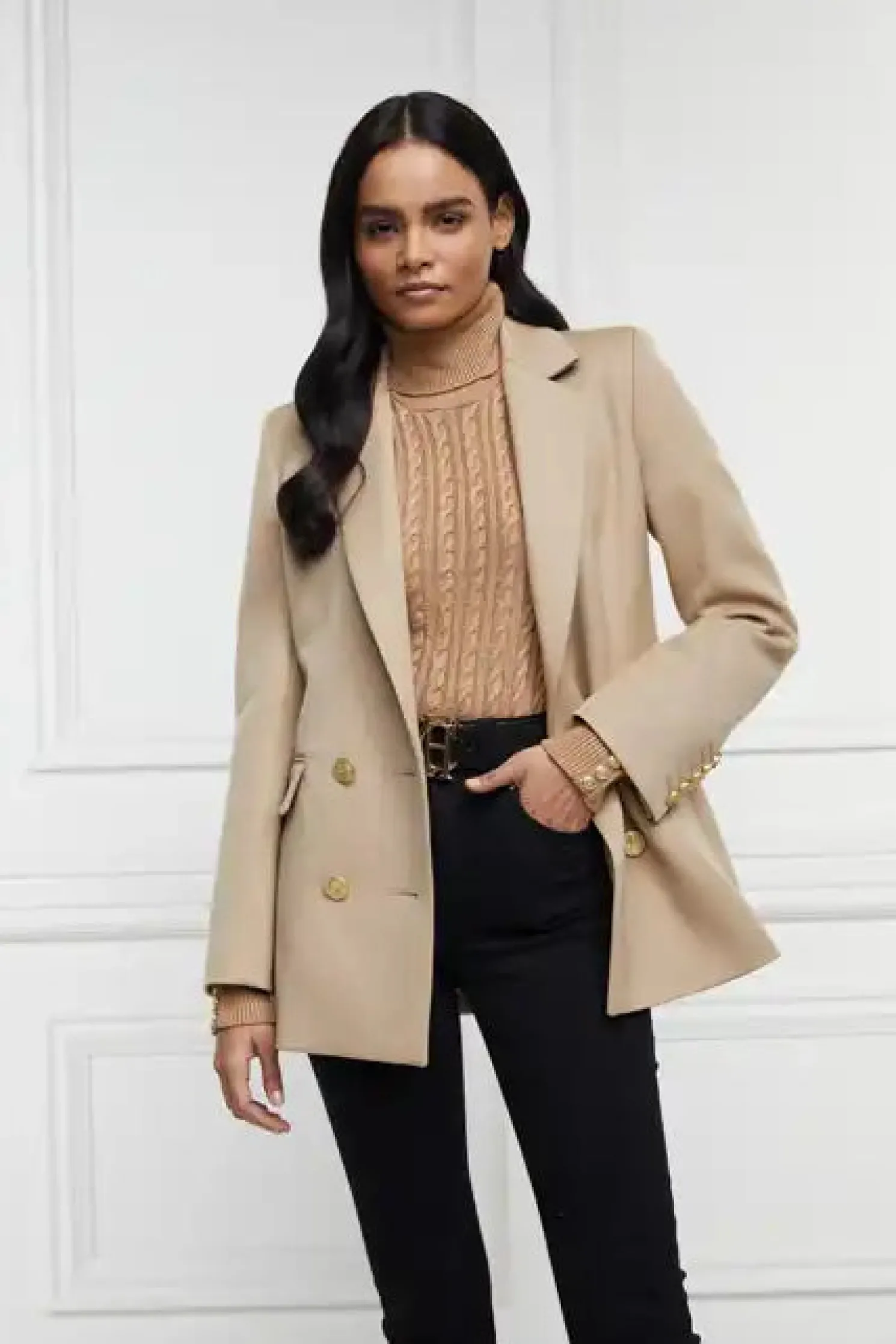 Double Breasted Blazer (Camel Twill)