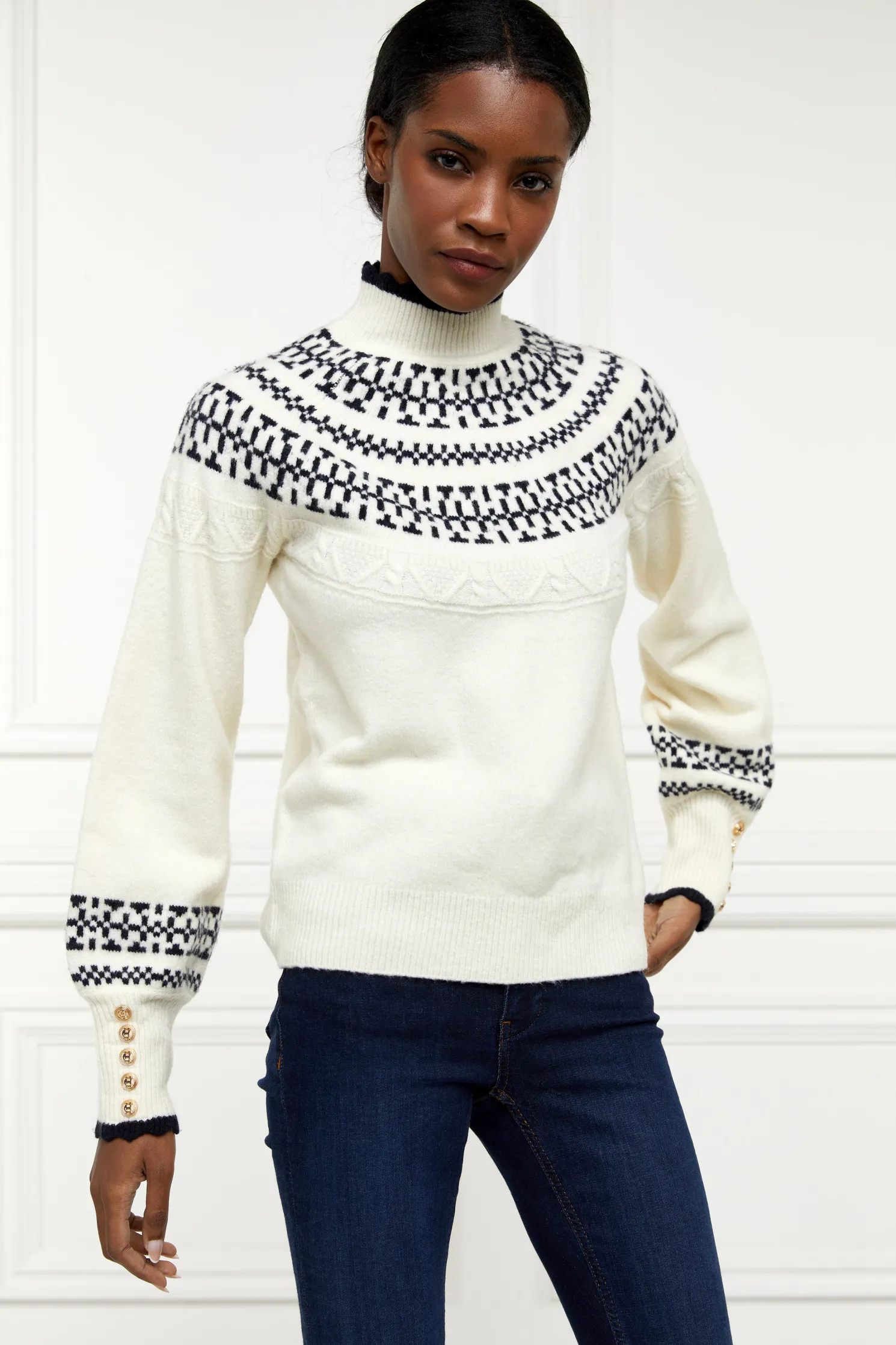 Elodie Roll Neck Knit (Natural)