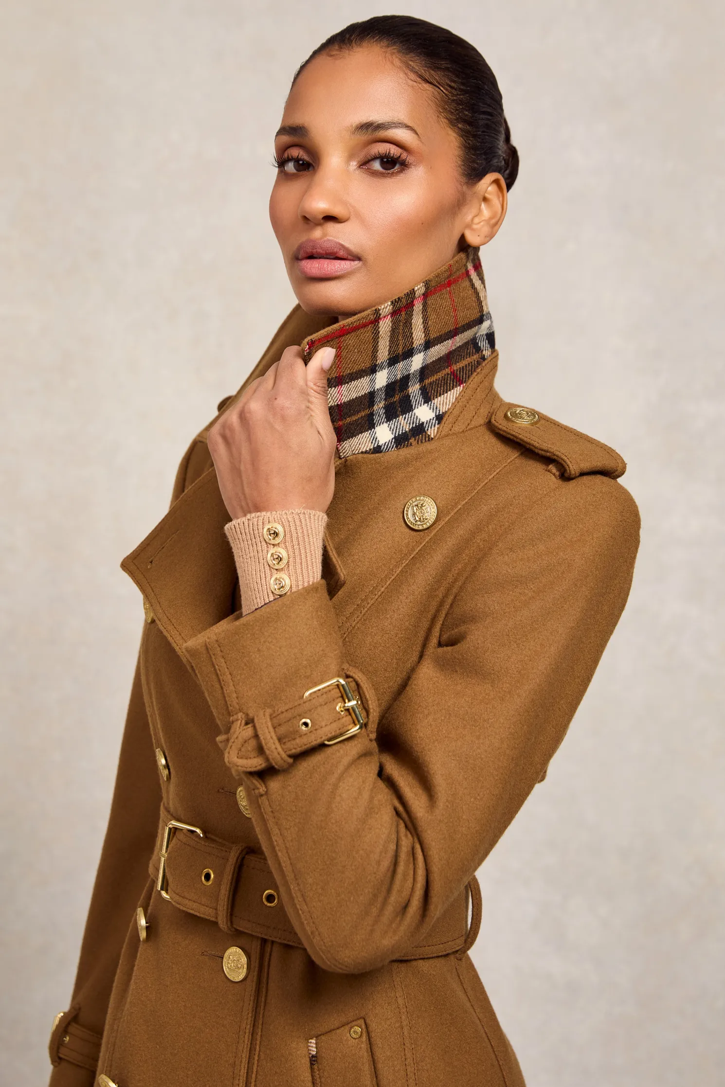 Full Length Chelsea Trench Coat (Dark Camel)