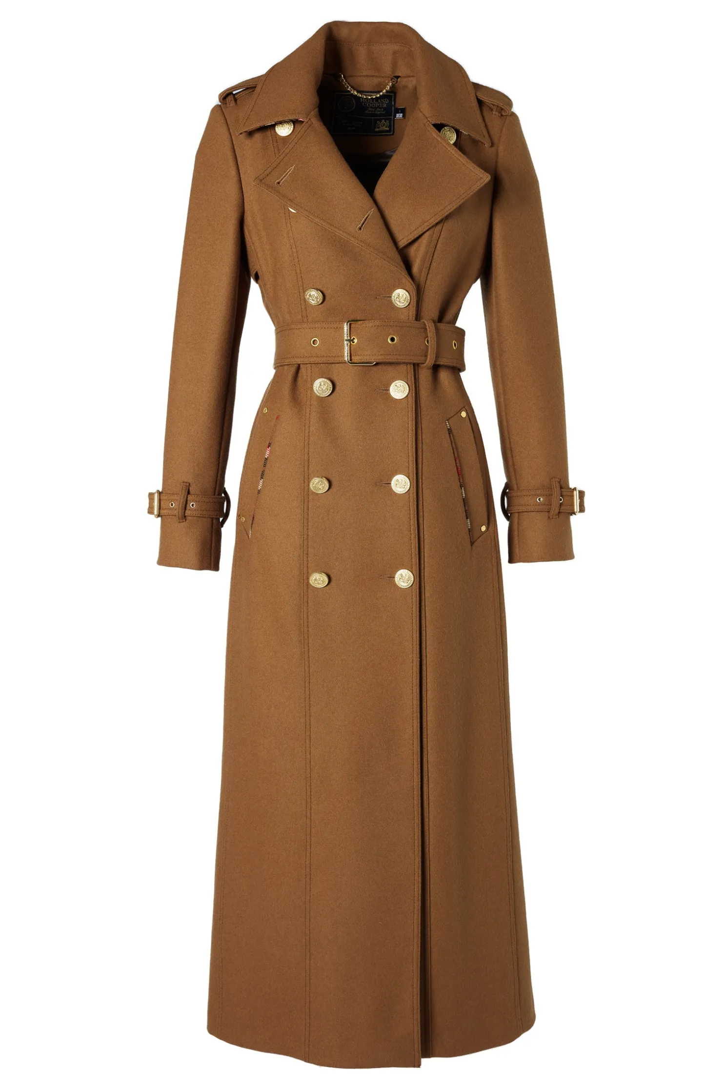 Full Length Chelsea Trench Coat (Dark Camel)