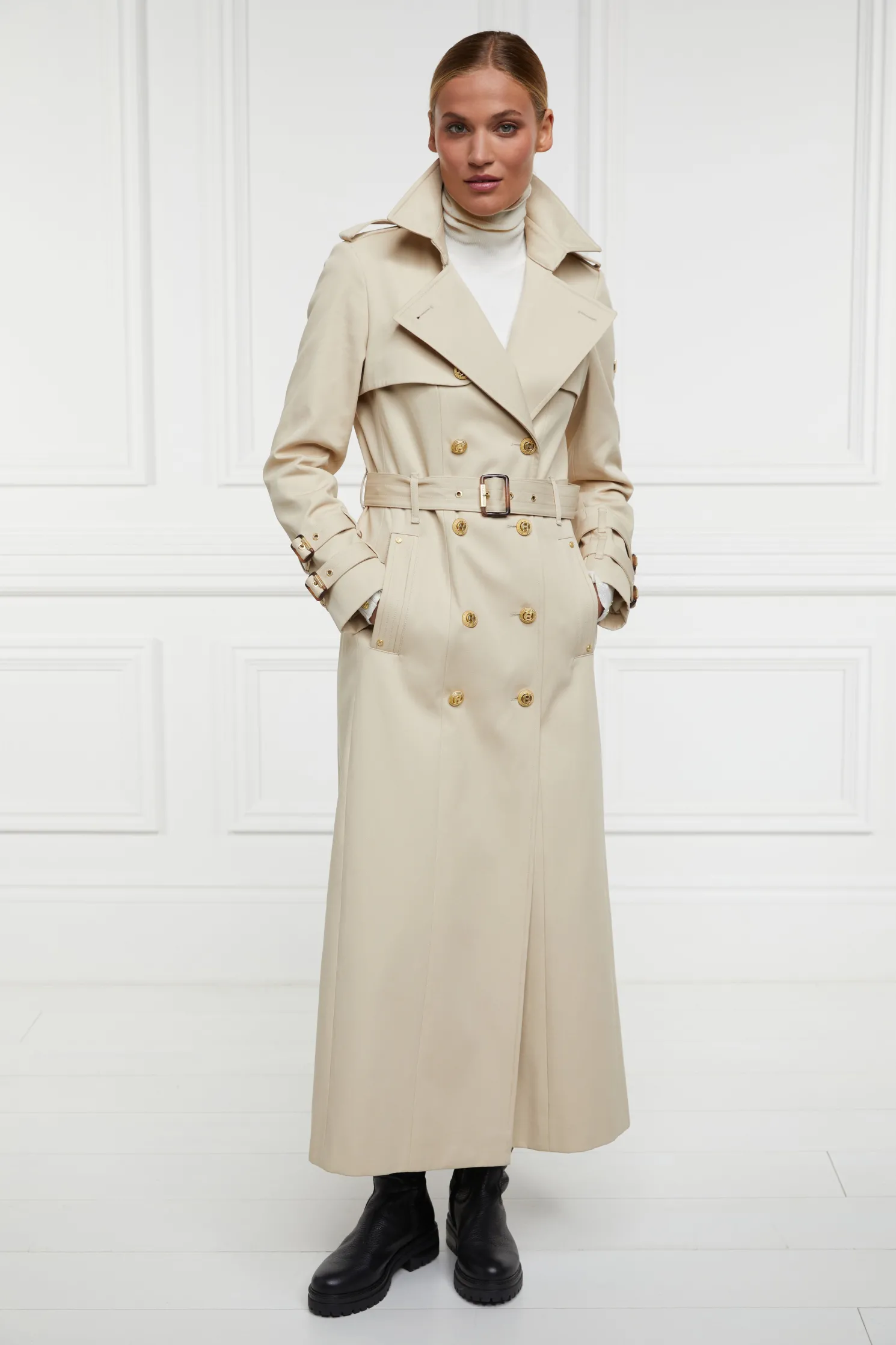 Gatcombe Full Length Trench Coat (Stone)