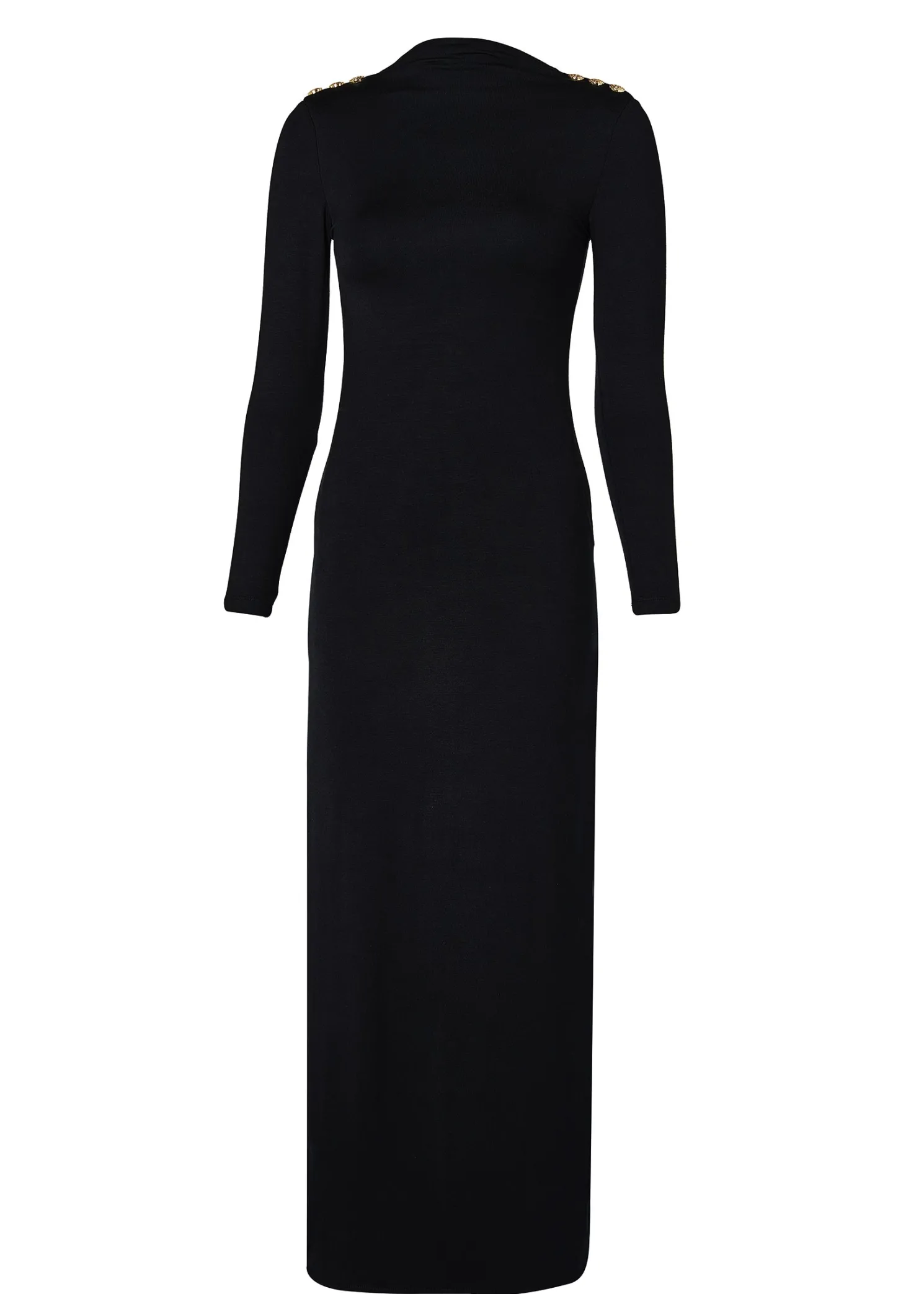 Harper Long Sleeve Maxi Dress (Black)