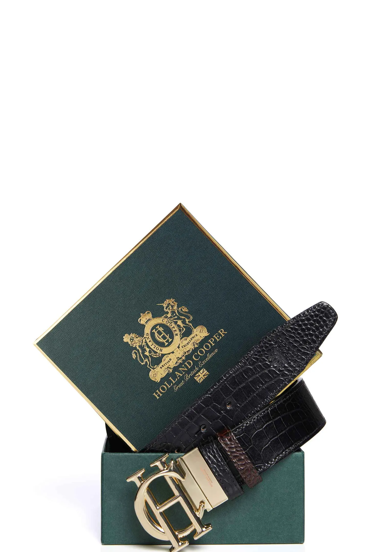 HC Classic Belt Reversible (Chocolate Black Croc)
