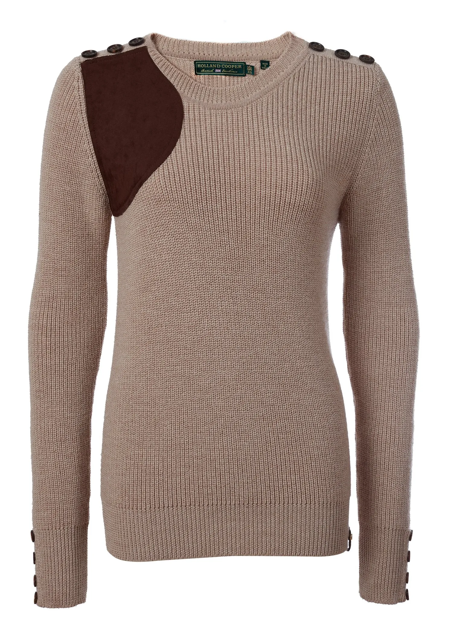 Heritage Crew Neck Knit (Latte Marl)