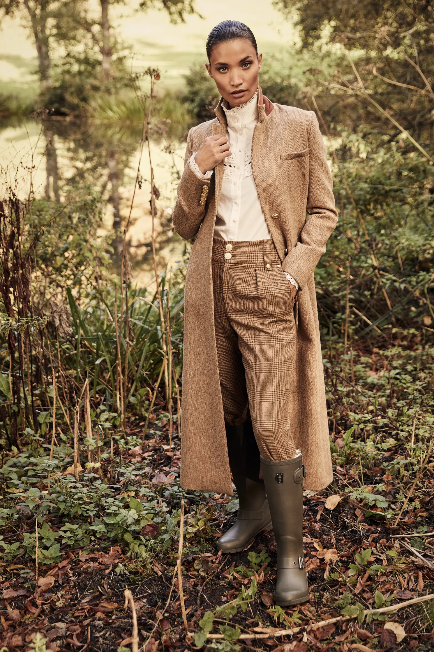 High Waisted Peg Trouser (Tawny)