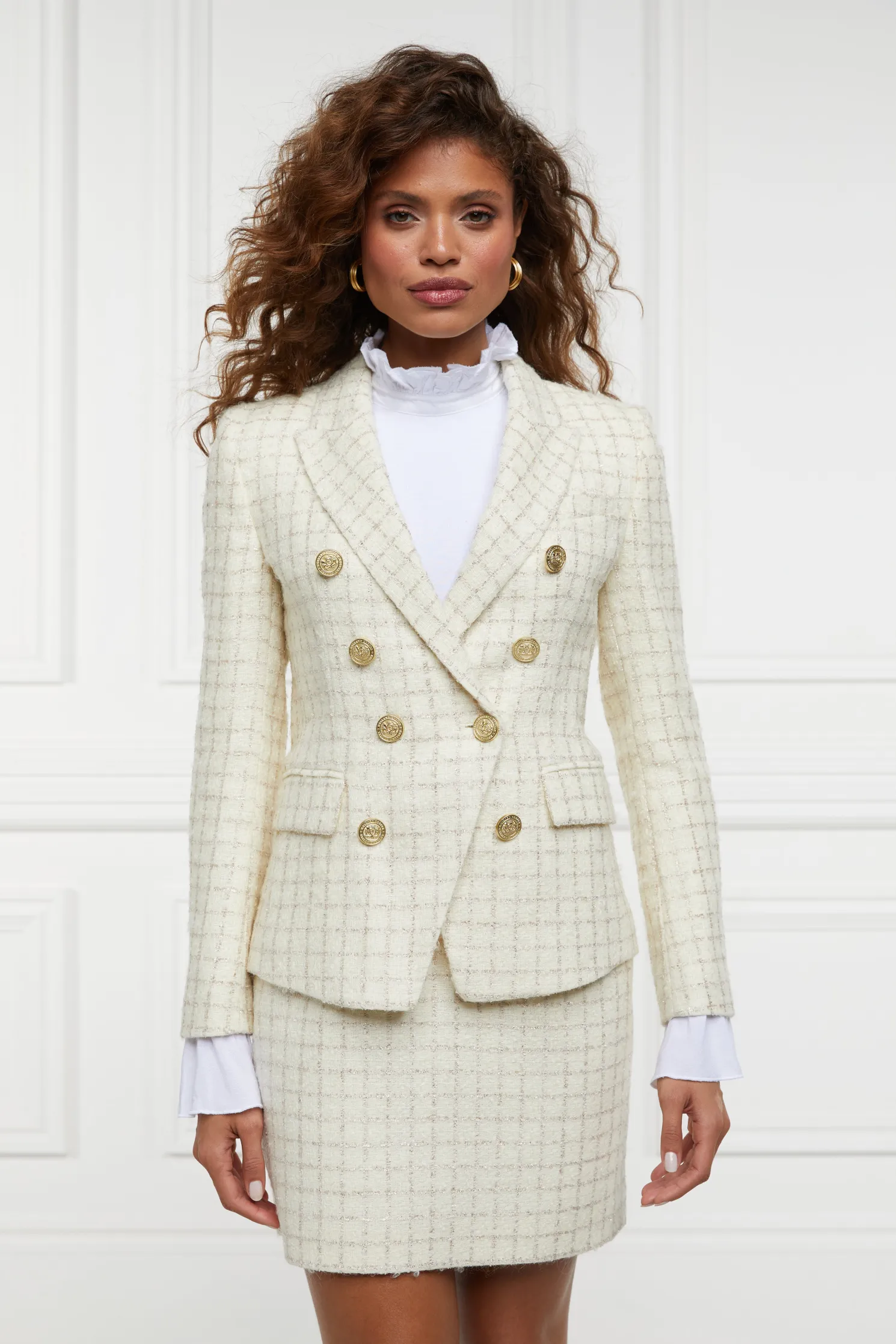 Knightsbridge Blazer (Ivory Sparkle Tweed)