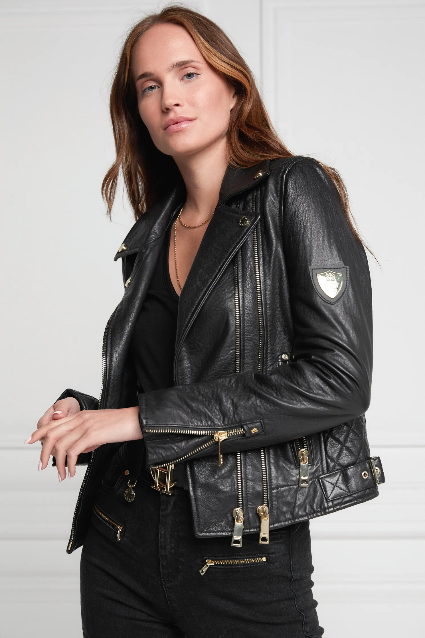 Leather Biker Jacket (Black)