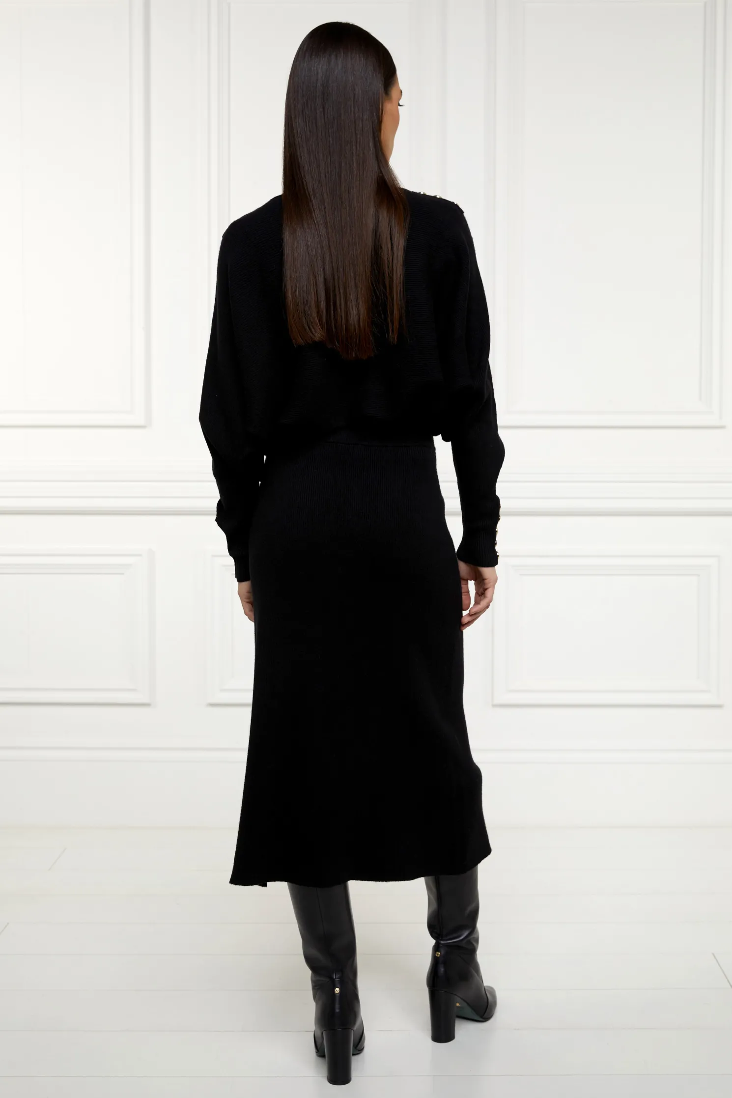 Leyla Knitted Skirt (Black)