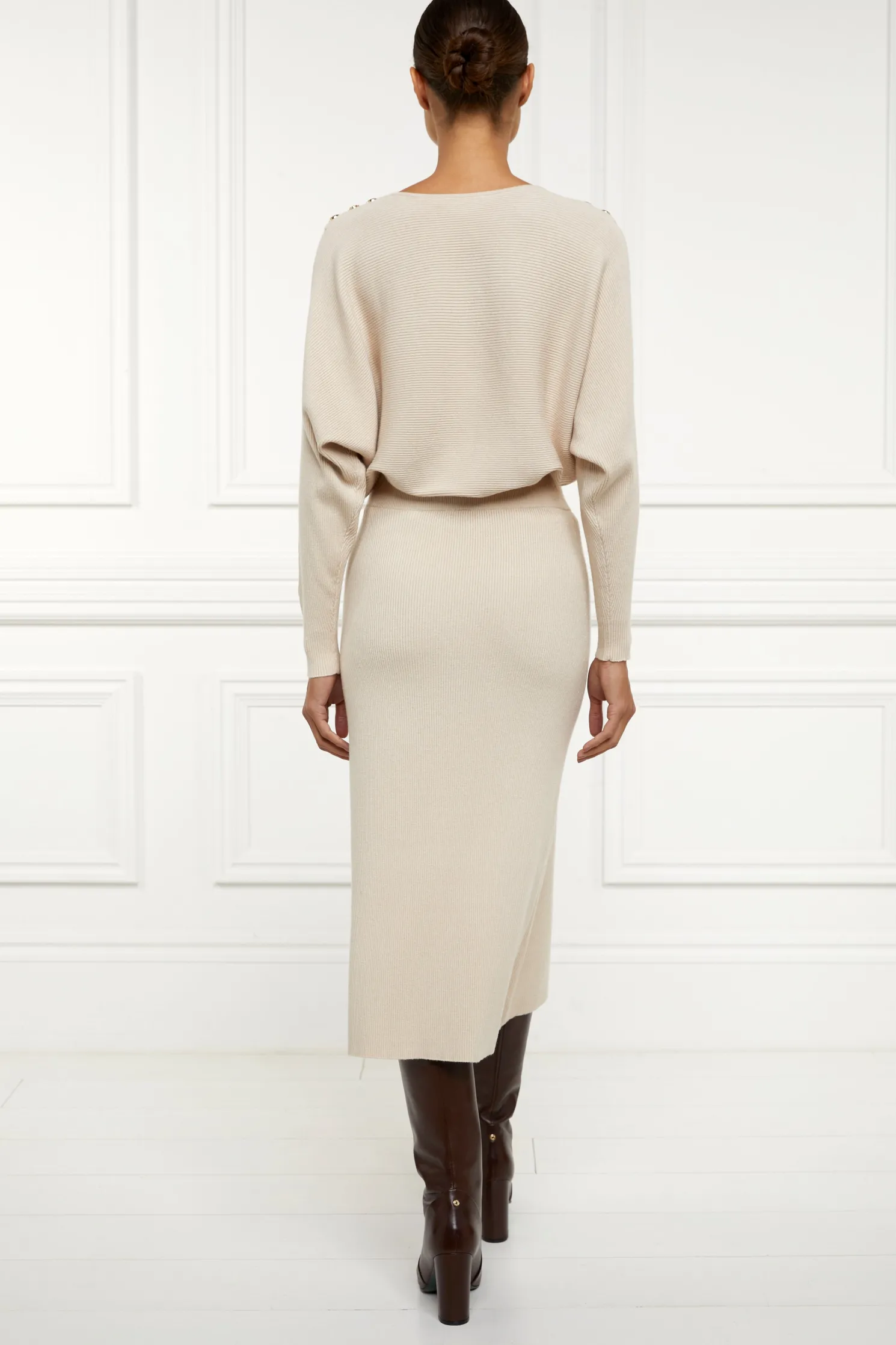 Leyla Knitted Skirt (Oatmeal)