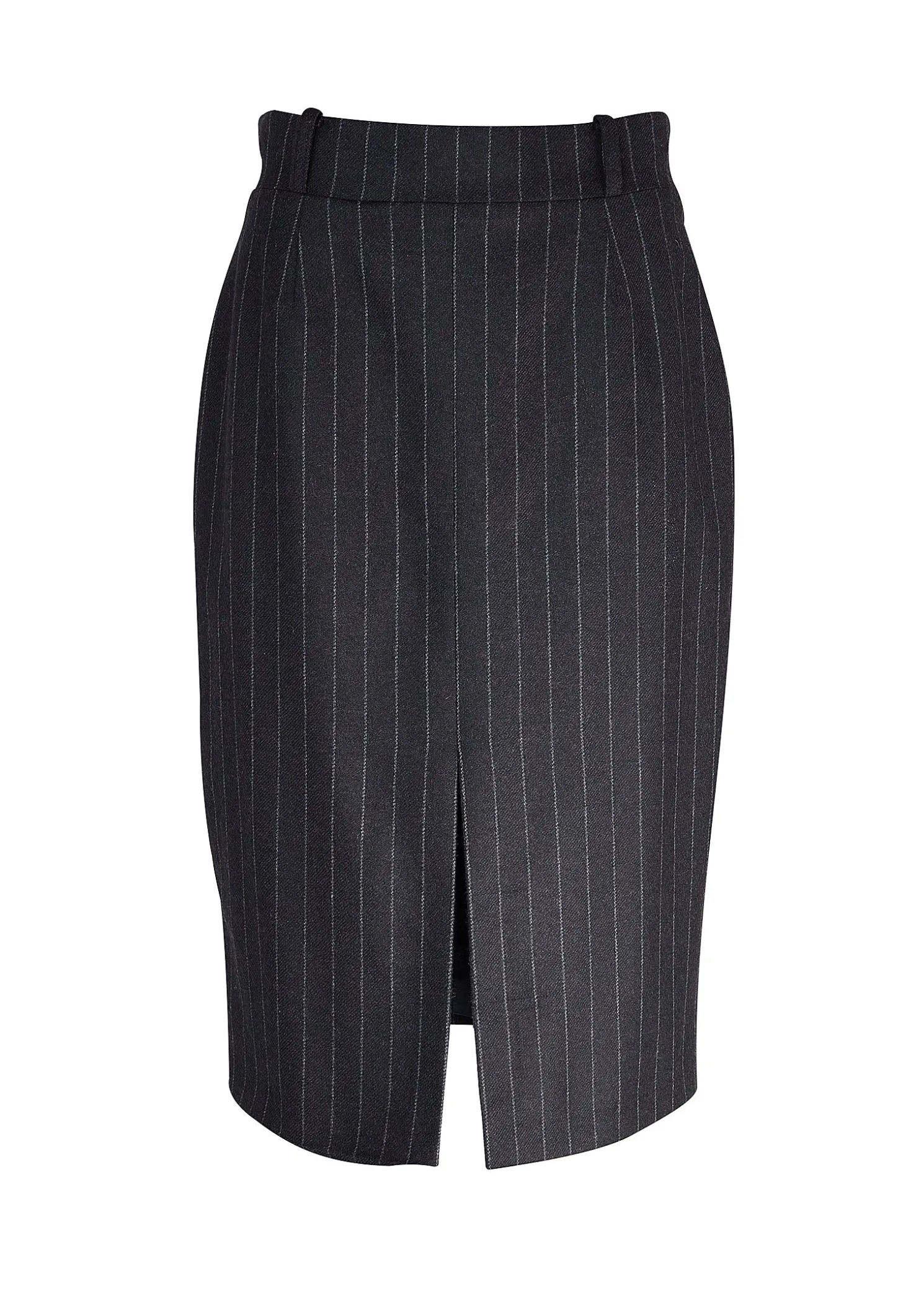 Mayfair Pencil Skirt (Charcoal Pinstripe)