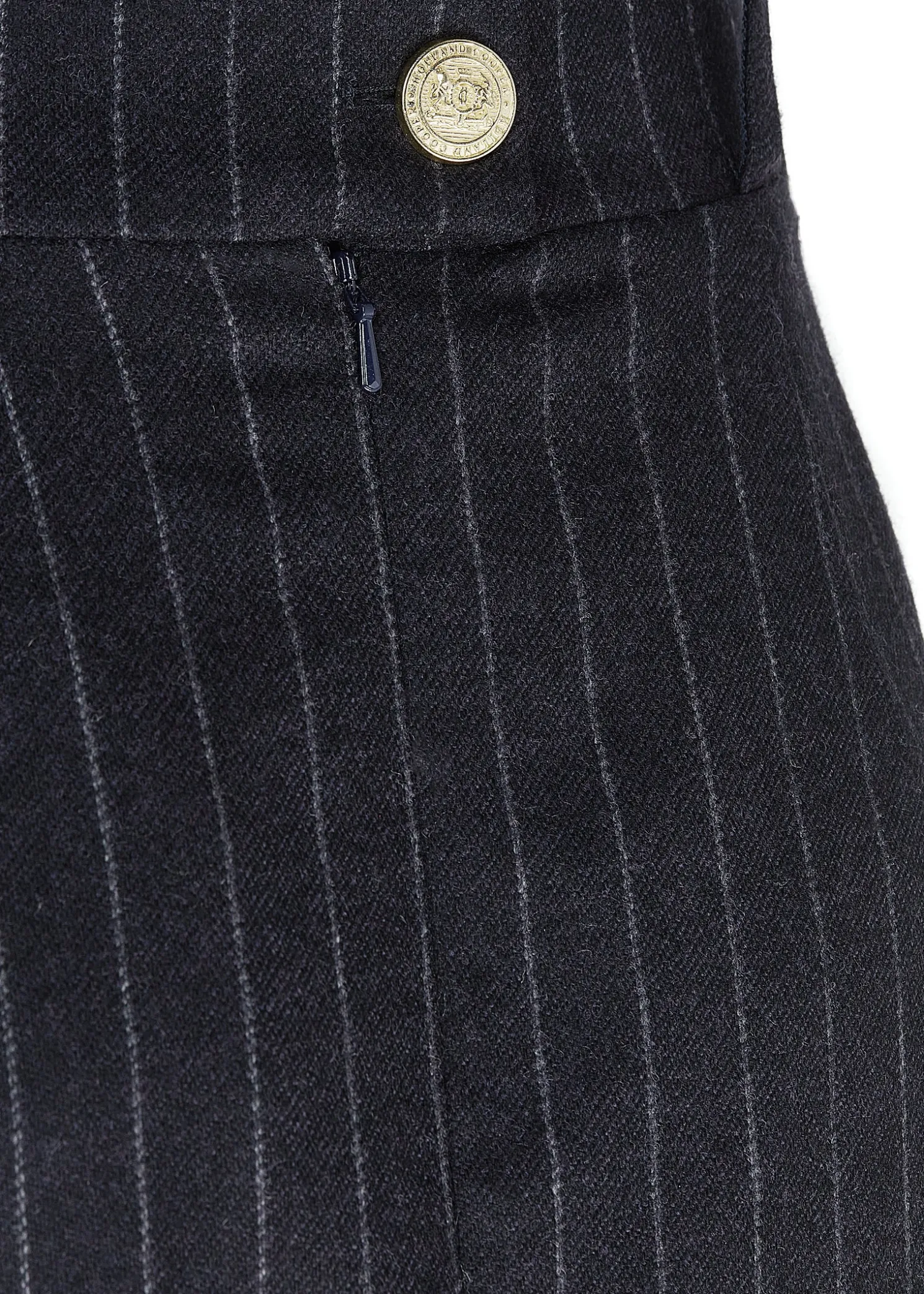 Mayfair Pencil Skirt (Charcoal Pinstripe)