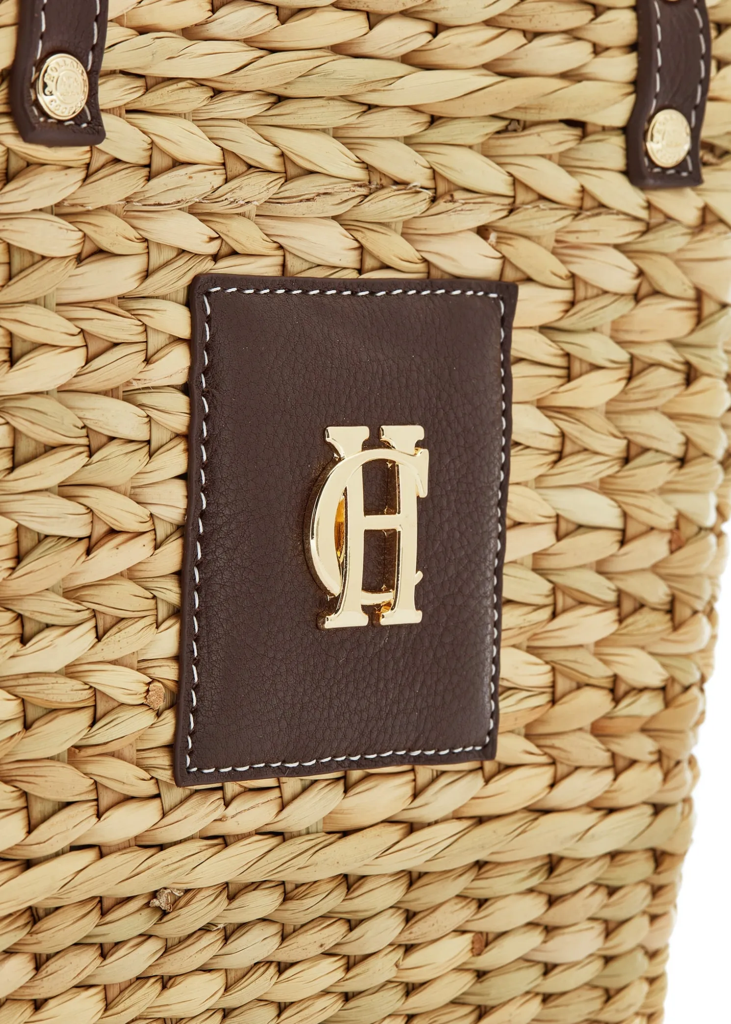 Mini Paloma Straw Tote (Chocolate)