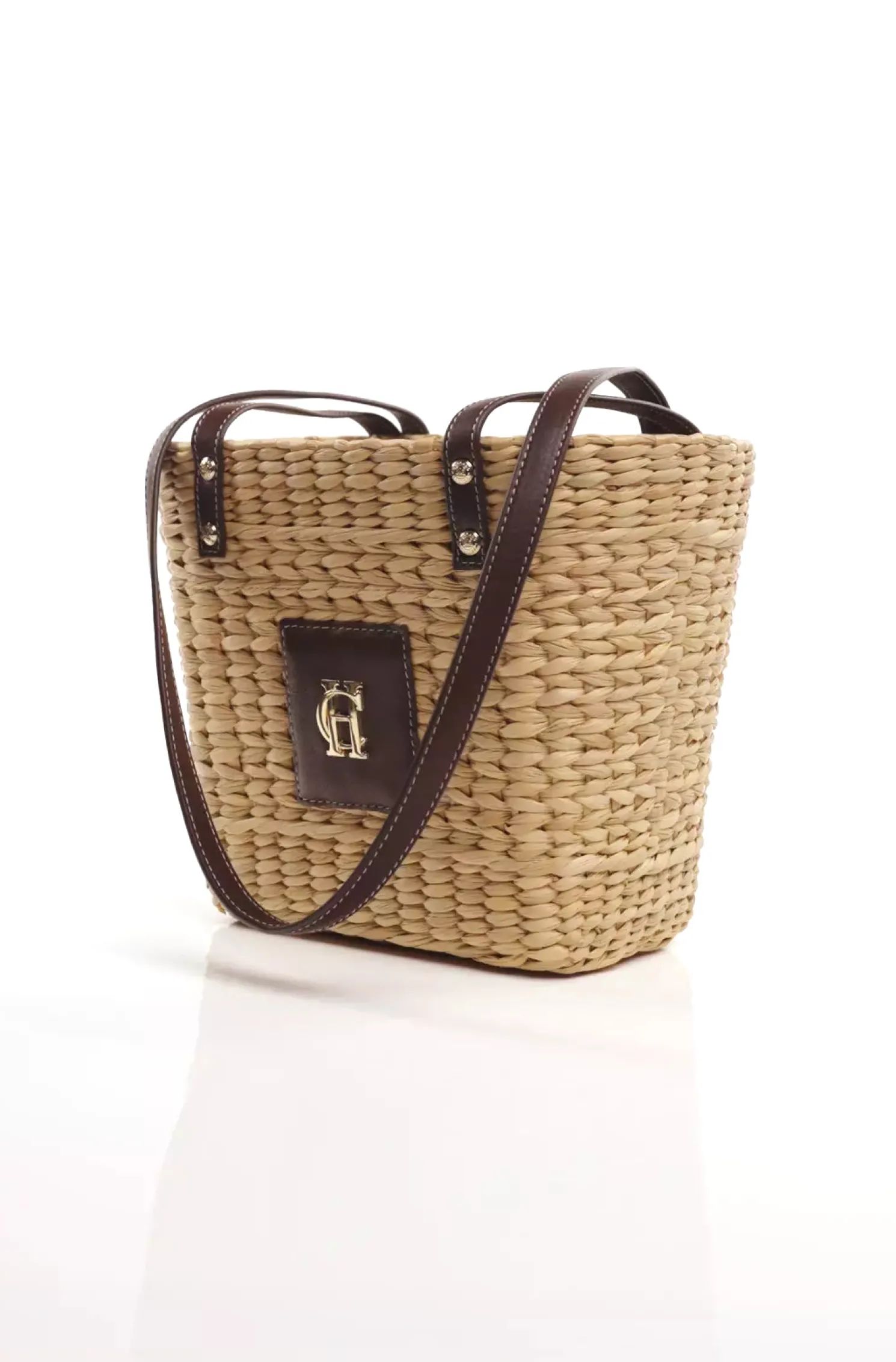 Mini Paloma Straw Tote (Chocolate)