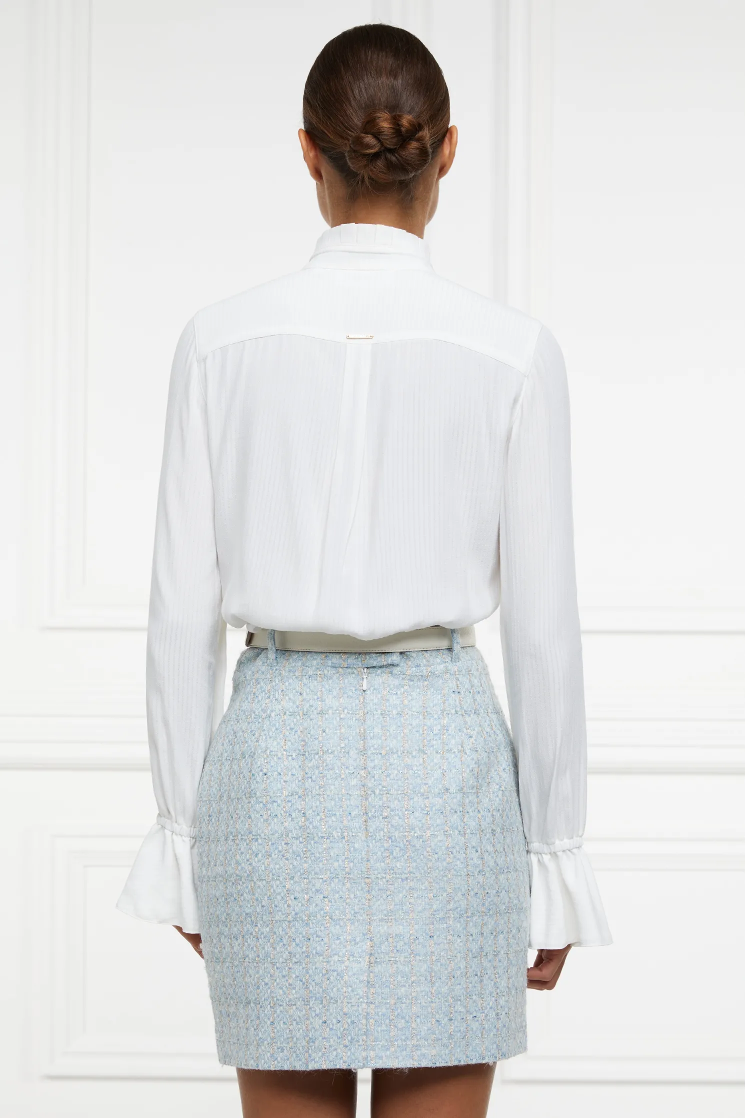 Regency Skirt (Sky Blue Boucle)