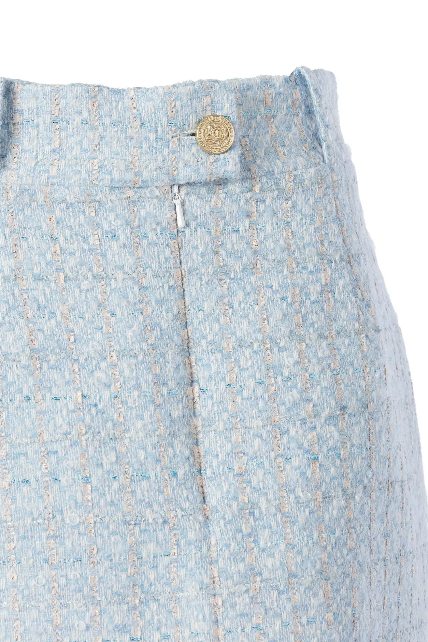 Regency Skirt (Sky Blue Boucle)