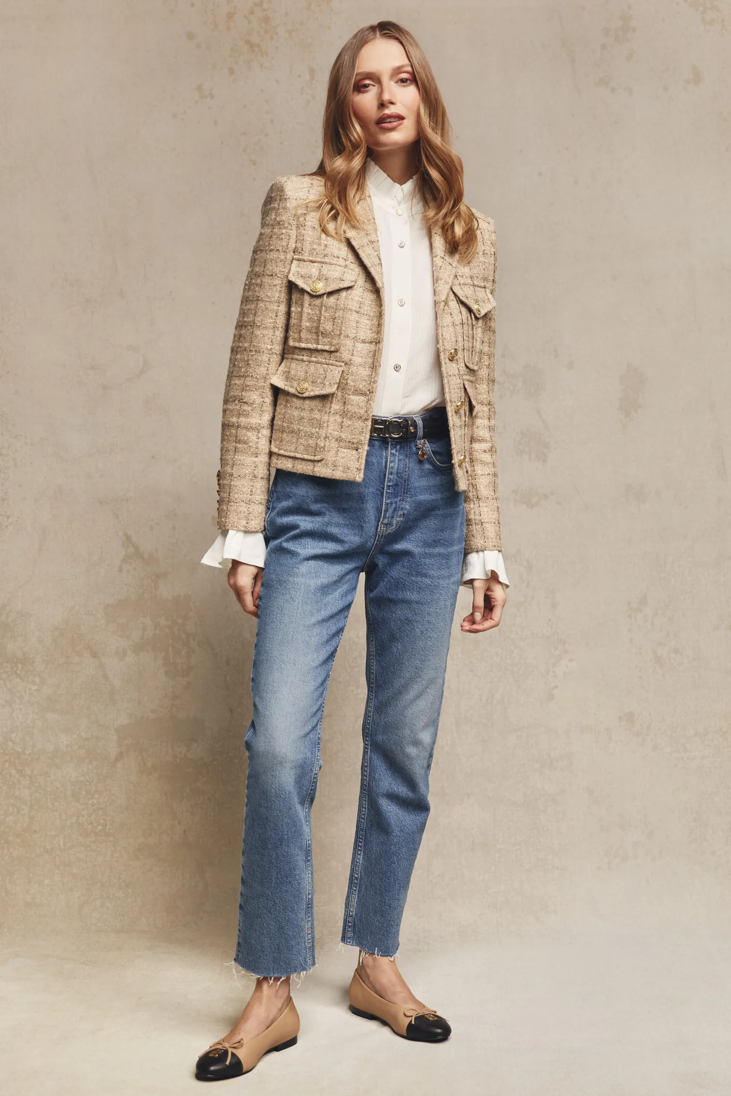 Richmond Jacket (Camel Sparkle Tweed)