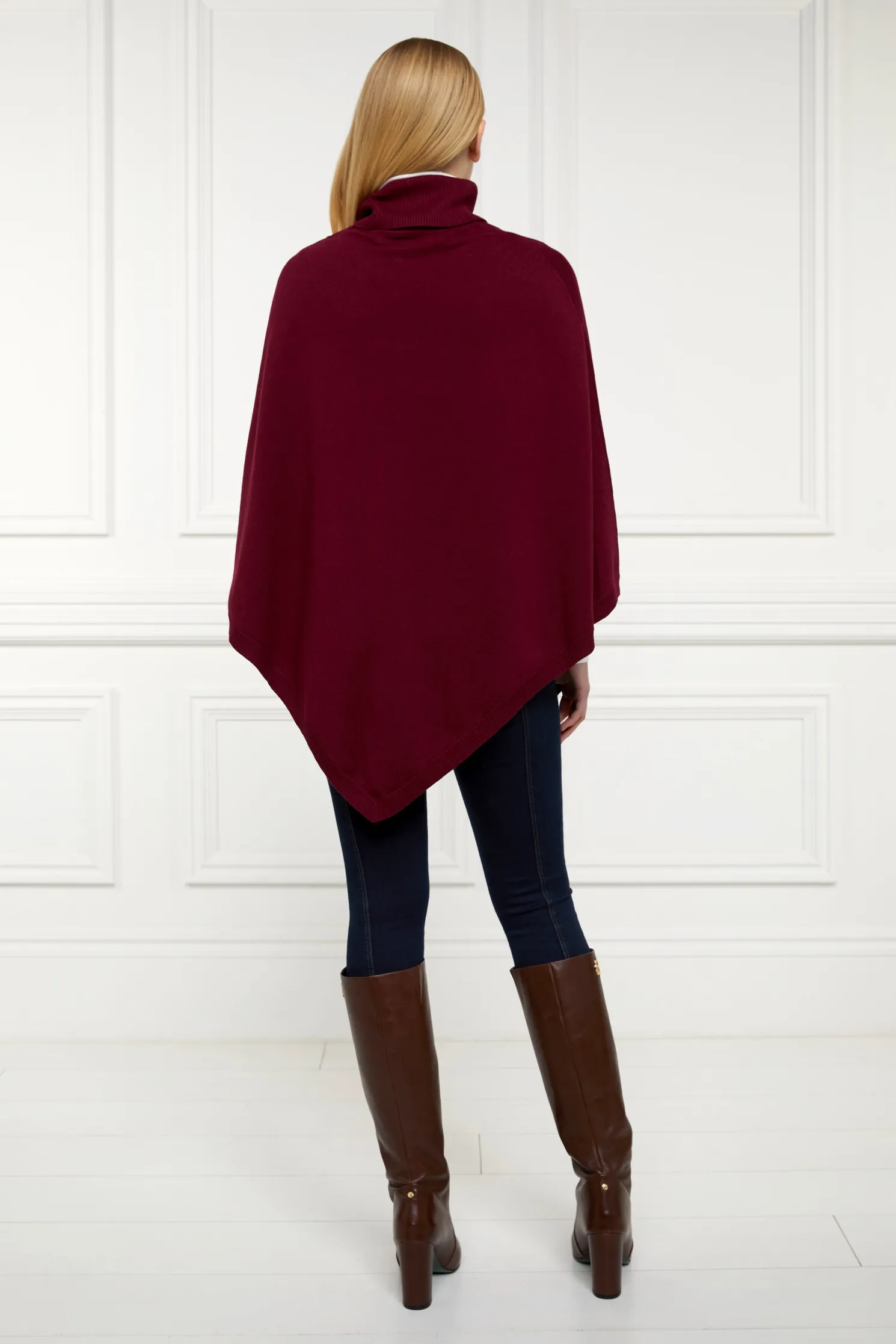 Roll Neck Cape (Wine)