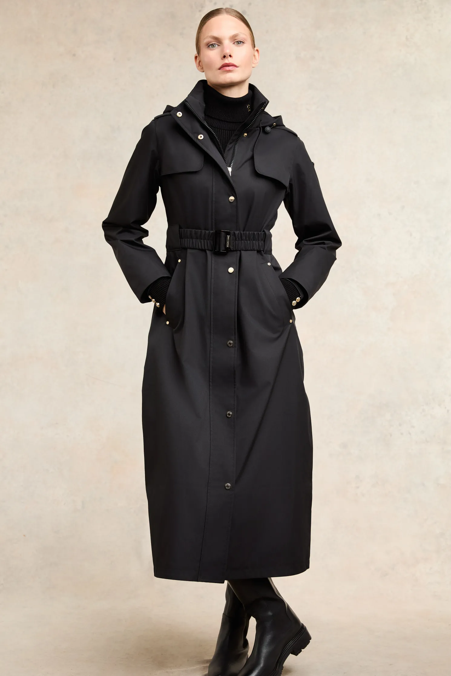 Rosedale Waterproof Longline Coat (Black)