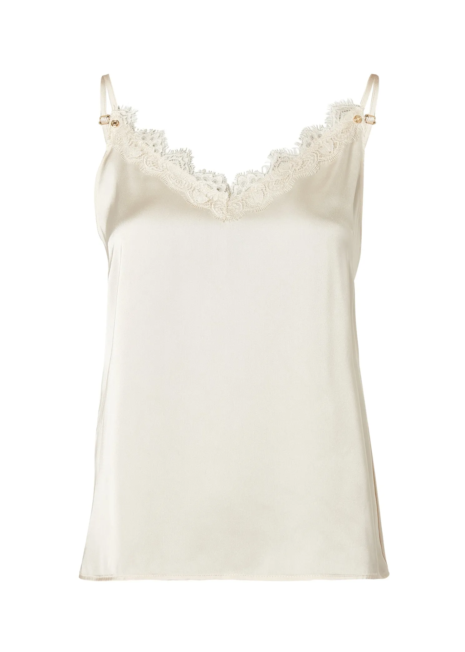 Satin Lace Cami (Oyster)