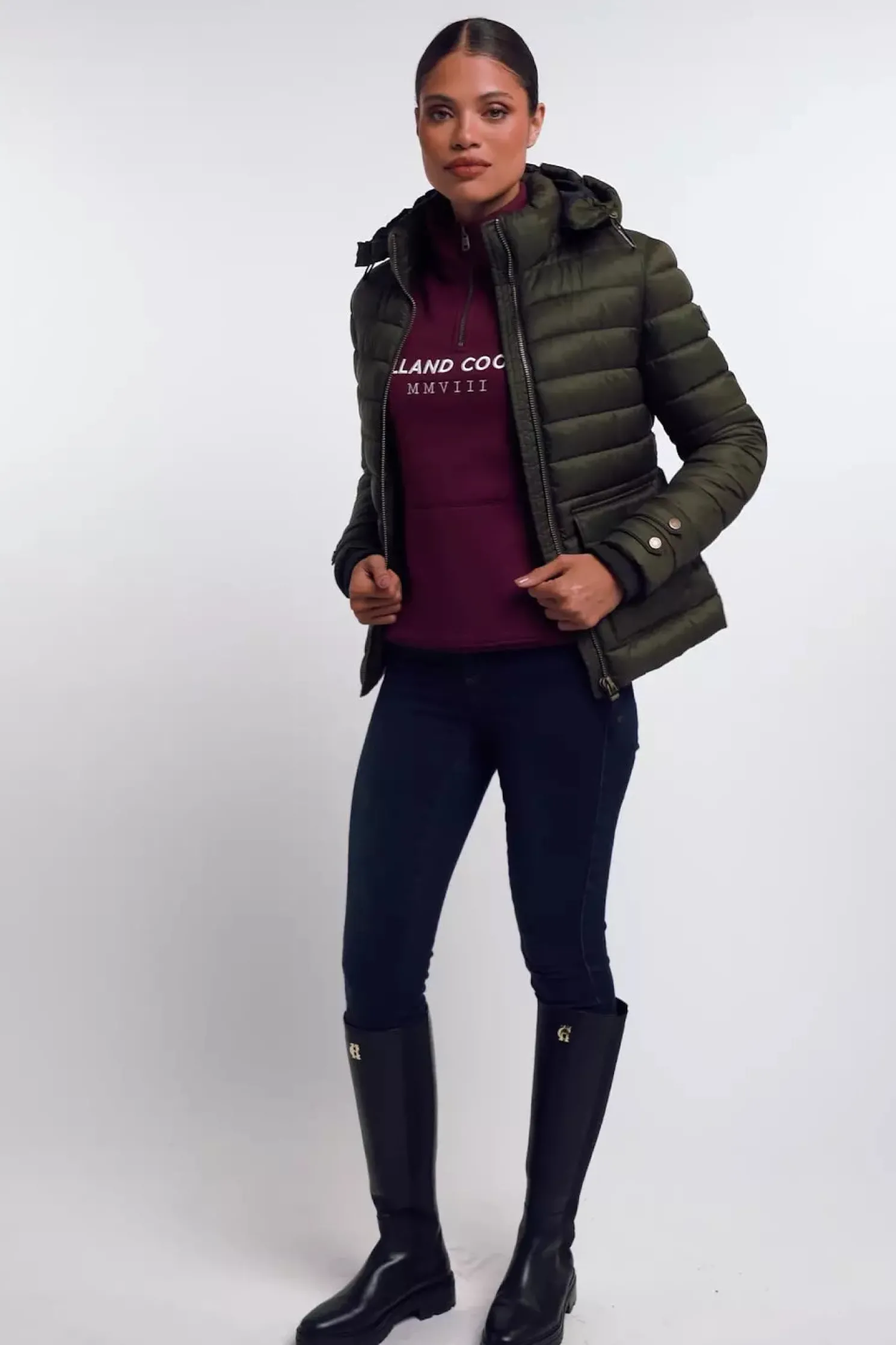 Sporting Heritage Zip Henley (Merlot)