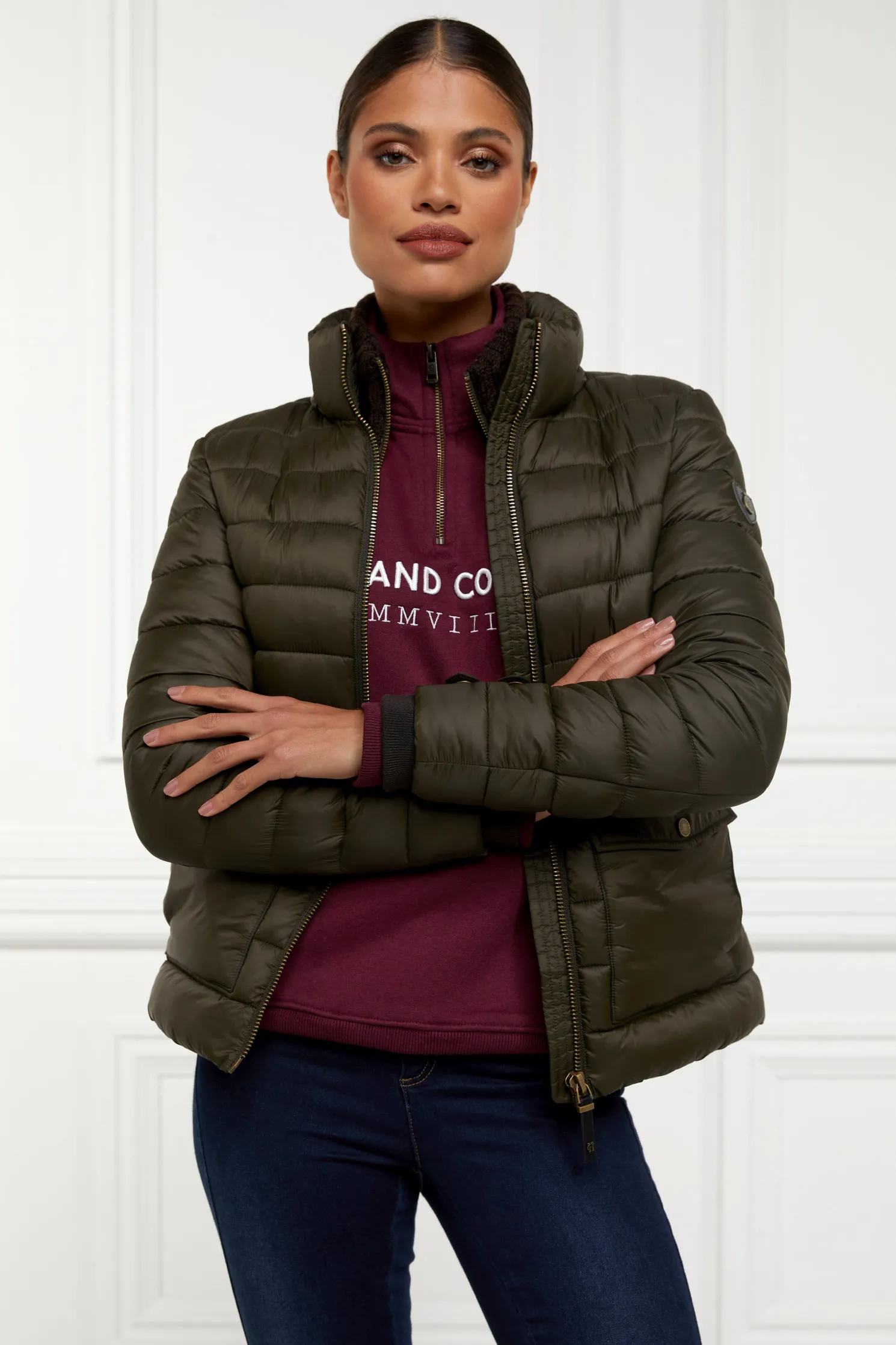 Sporting Heritage Zip Henley (Merlot)