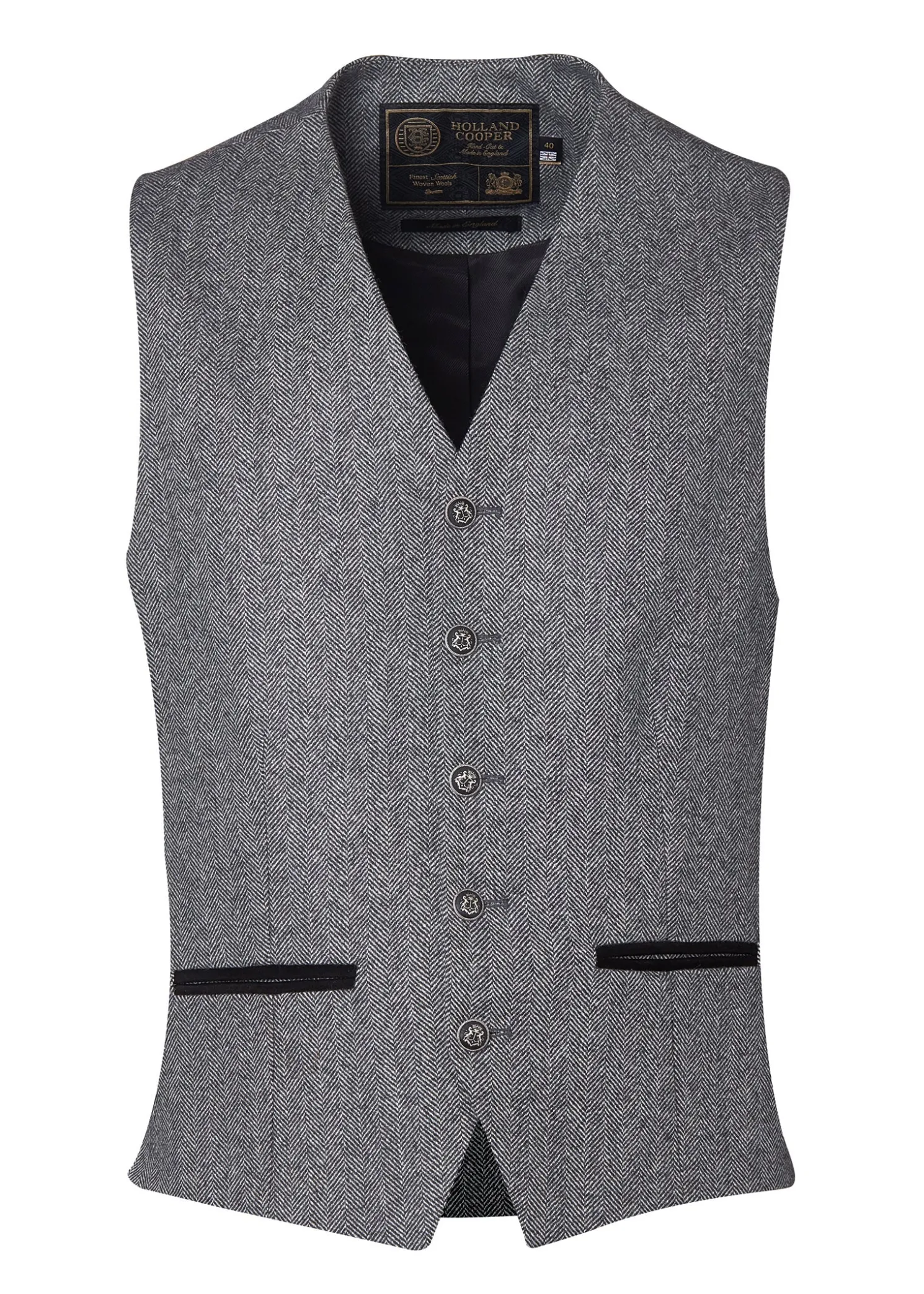 St James Waistcoat (Mono Herringbone)