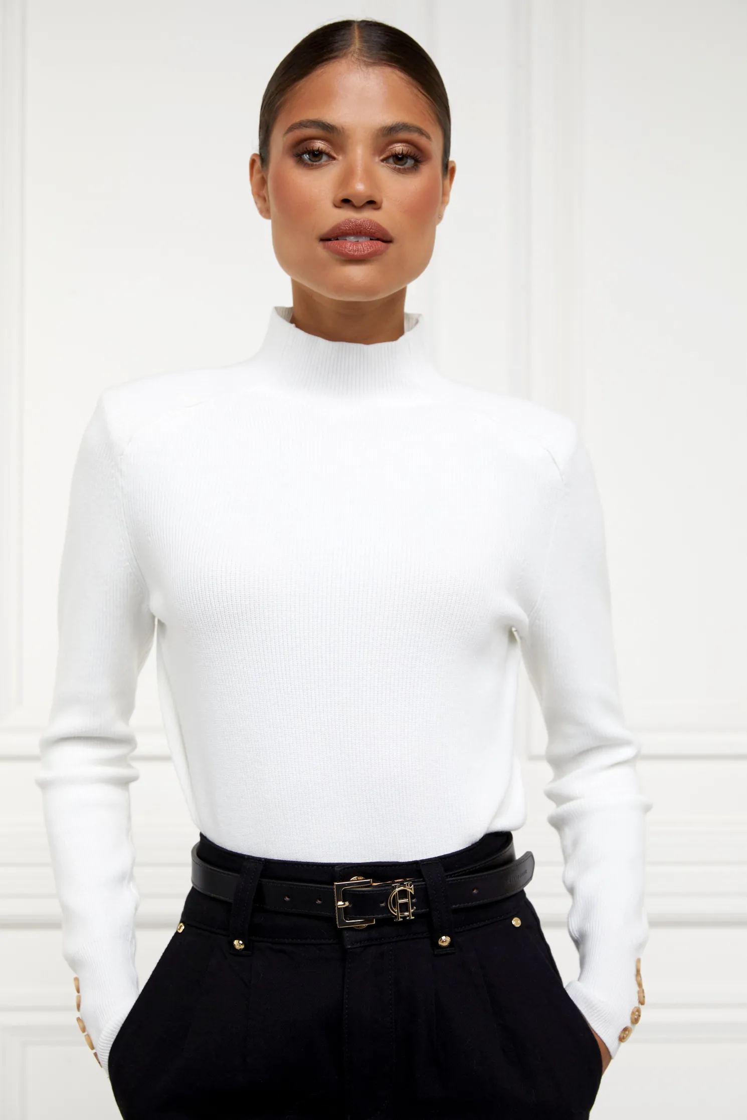 Tara High Neck Knit (Natural)