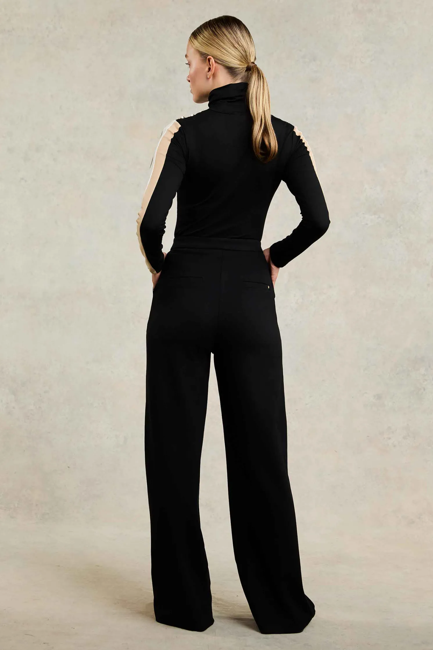 Wide Leg Pant (Black Black)